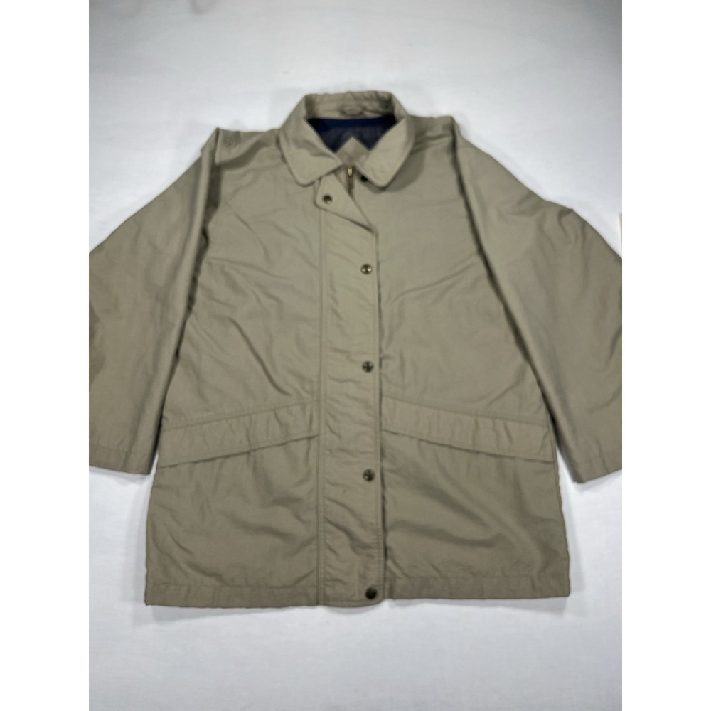 Eddie Bauer Women's Small Beige Nylon Mesh Lined Jacket S/P Hong Kong Vintage